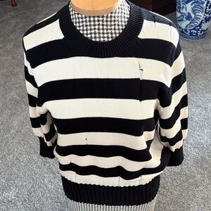 Designer Pipes and Shaw Distressed Sweater